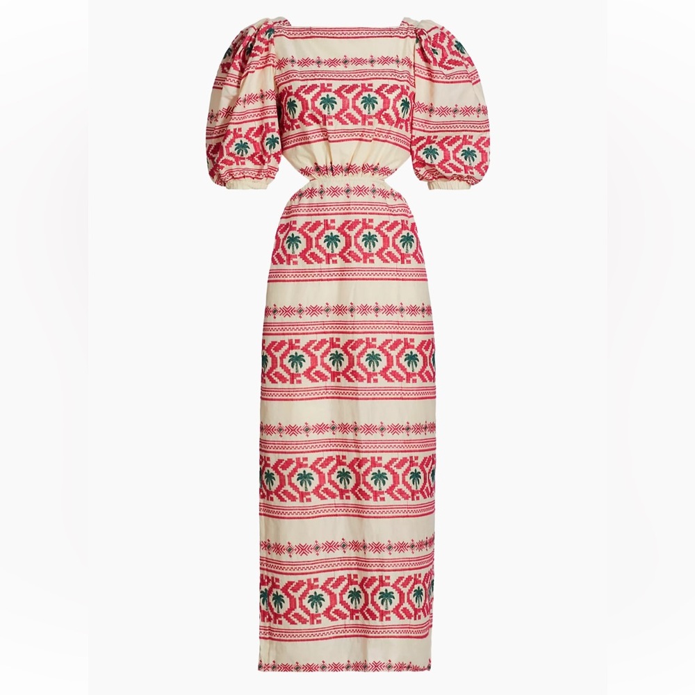 NWT Johanna Ortiz Magia Presente Embroidered Midi Dress 8
